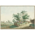 thumbnail image 3 of Pieter Remmers 18x14 Black Modern Framed Museum Art Print Titled - Face in Gelderland (1754 - 1810), 3 of 5
