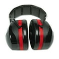 thumbnail image 2 of 3M H10A Peltor Optime 105 Over the Head Earmuff, Ear Protectors, Hearing Protection, NRR 30 dB,Black, Red Over-the-head, 2 of 7