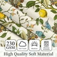 thumbnail image 3 of Beige Vintage Floral Curtains 84 Inch Long Luxury Whimsical Euro Flower Lemon Hummingbird Patterned Colorful Blackout Drapes for Living Room,52x84 Inch, 3 of 6