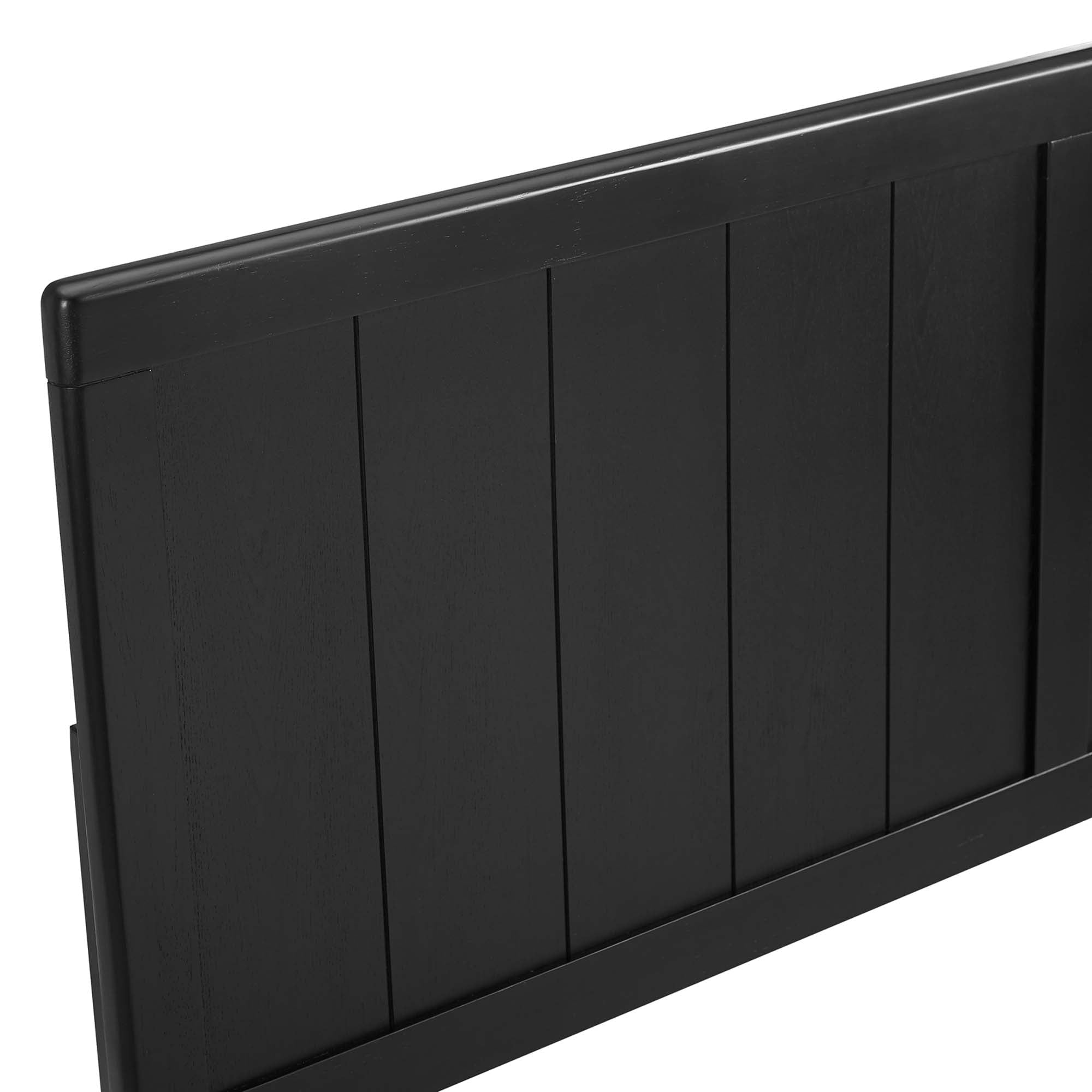 Modway Robbie Twin Modern Rubberwood and MDF Headboard in Black