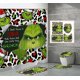 thumbnail image 4 of Cortina de ducha de poliéster impermeable con estampado digital de Grinch navideño, cortinas de ducha para baño, 4 of 6