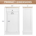 thumbnail image 2 of Tolead Single Tilt Out Trash Cabinet with Hideaway Drawer, Coffee, 10 Gallon, White, 2 of 6