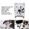 thumbnail image 4 of Enfriador De Aire De CPU, 3 Pines, 2 Tubos De Calor, Ventilador De Refrigeración De CPU De 3,5 Pulgadas, 12 VCC, 2000 RPM, 48 Cfm, 22 DB Para Enchufe 775 1150 1151, 4 of 7