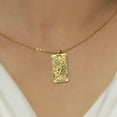 thumbnail image 5 of JeenMata Tarot Necklace - The Star - Customized Tarot Pendant Jewelry for Unisex in Yellow Gold Plated, 5 of 7