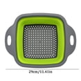 thumbnail image 2 of Storage Bag Fruit And Vegetable Basket Folding Filter Square Draining Basket Collapsible Colander Kitchen, 2 of 5