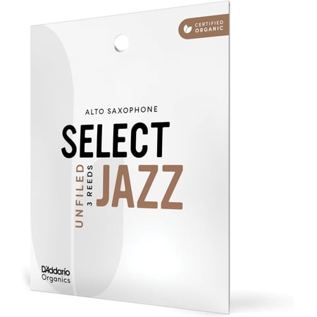 D'Addario Organic Select Jazz Unfiled Alto Saxophone Reeds - 3 Pack