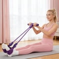 thumbnail image 4 of Lifetechs 4-Tube Pedal Ankle Puller Resistance Band with Handle Elastic Yoga Sit-up Pull Rope Men Women Pedal Tensioner Exerciser Workout Equipment, 4 of 8