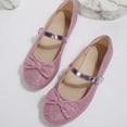 thumbnail image 5 of Rexoro Girls' Mary Jane Flats Kid Party Dress Shoes Princess Girl Shoes with Bow & Decor for Wedding Birthday Pink Glitter 12 Little Kid, 5 of 6