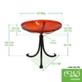 thumbnail image 2 of Achla 14" Red Crackle Glass Birdbath With Tripod Stand, 2 of 2