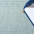 thumbnail image 5 of SAFAVIEH Courtyard Evander Geometric Indoor/Outdoor Area Rug, Ivory/Aqua, 2' x 3'7", 5 of 12