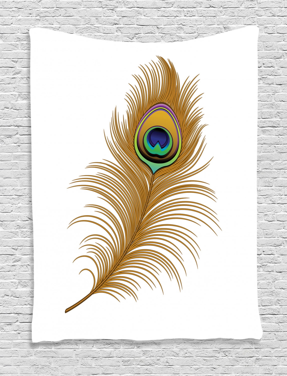 Peacock Decor Wall Hanging Tapestry Illustration Of Peacock Bird