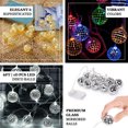 thumbnail image 4 of 10-Pack Disco Mirror Ball String Lights Battery Powered for Party Decor Indoor Outdoor Tree and Event Decoration Rotating Reflective Orbs, 4 of 5