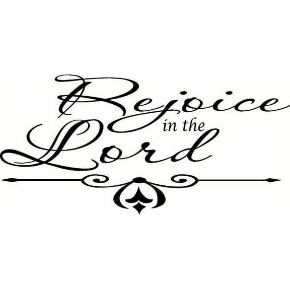 Rejoice in the Lord, Bible Verse Wall Decal Art. Our Christian Scripture Vinyl Decor Is Made in the Usa By a Small Family Owned Company.