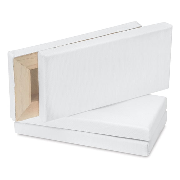 Blick Studio Mini Cotton Canvas - 2" x 4", White, Pkg of 4