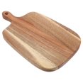 thumbnail image 5 of Acacia Wood Cutting Board for Home Use with Handle Ideal for Meat Cheese and Vegetables 12.5 x 8.5 inches, 5 of 5