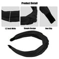 thumbnail image 4 of Unique Bargains 1 Pcs Hairband for Women Faux Leather Knotted Headband Black 1.57 Inch Wide, 4 of 7