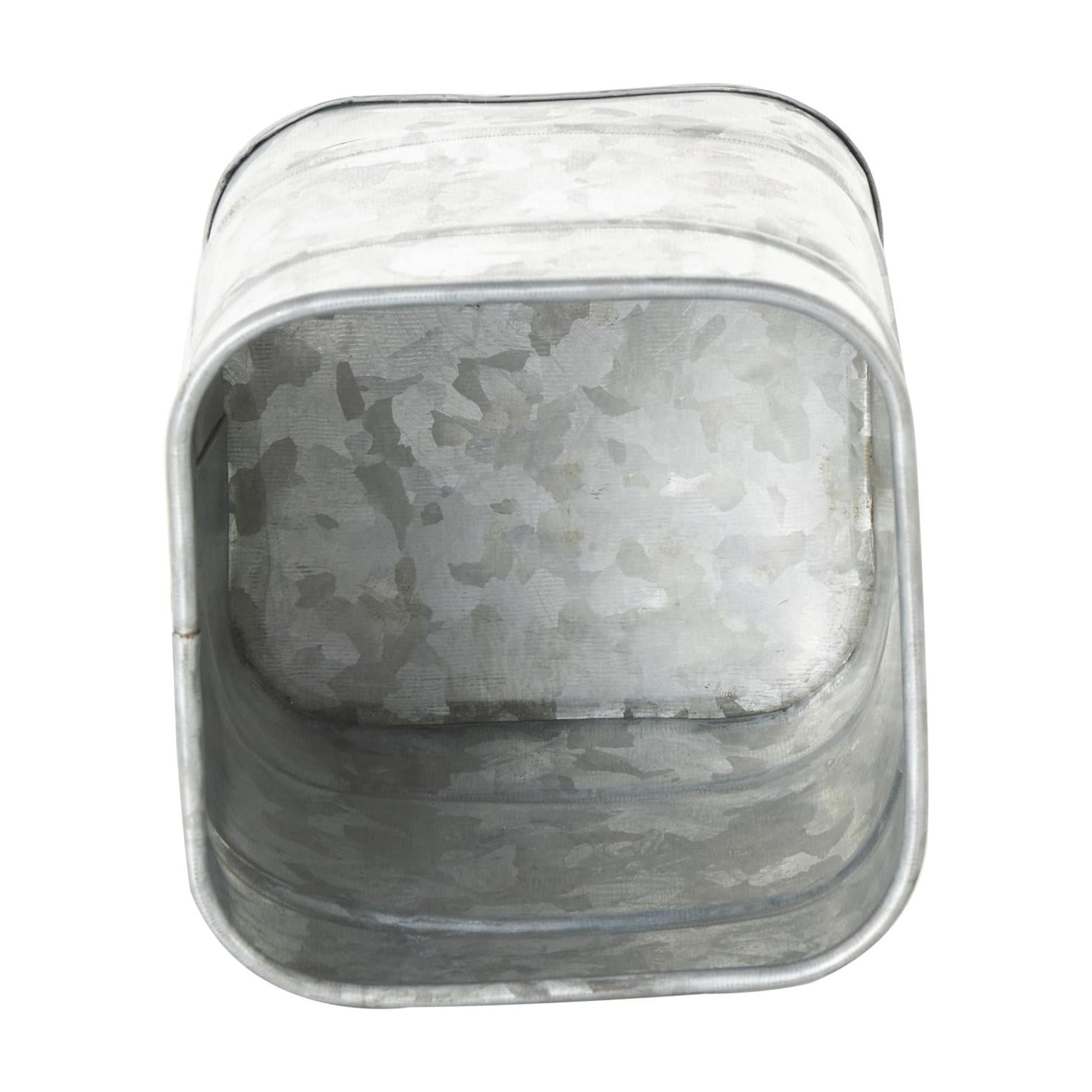 DecMode 8", 7"H Silver Metal Canisters, 2-Pieces
