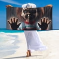 thumbnail image 4 of Lsque Chucky Pattern Microfiber Bath Beach Towel Silver Fox Velvet Beach Towel Oversized Quick Dry Absorbent for Pool Swimming Bathroom 27.5x55in, 4 of 5