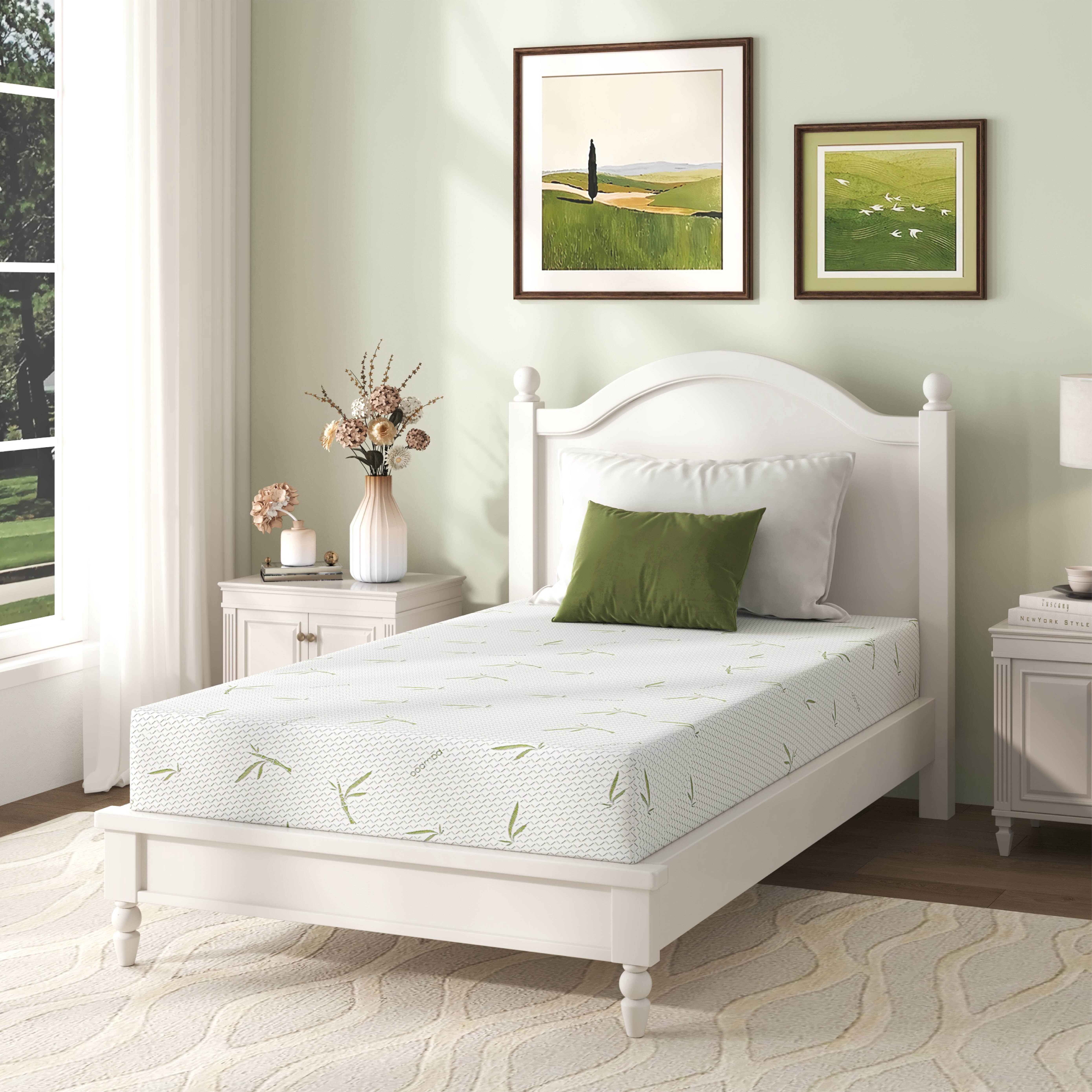 EGOHOME 8" Twin Mattress in a Box, Cooling Memory Foam Mattress for Pressure Relief, Medium