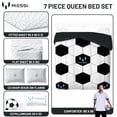 thumbnail image 3 of El juego de edredón infantil Jay Franco incluye sábanas y funda de almohada, juego de cama suave y acogedor para una decoración elegante de la habitación, blanco, Lionel Messi, reina de 7 piezas, 3 of 6