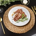 thumbnail image 4 of GenMous & Co.10PCS 13" Woven Placemats Round Rattan Placemats,Natural Hand-Woven Water Hyacinth Placemats,Farmhouse Weave Place Mats,Rustic Braided Wicker Table Mats for Dining Table,Home,Wedding., 4 of 9