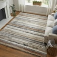 thumbnail image 2 of Feizy Gilmore Modern Stripes, Ivory/Orange/Gray, 2' x 3' Accent Rug, Stain Fade Resistant Pet & Kid Friendly, Area Rug for Living Room and Bedroom, 2 of 10