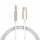 thumbnail image 2 of Mr. Gadgets Cable Auxiliar USB-C a Jack 3.5mm Adaptador de Audio 1m Para iPhone 15/16, Android, Galaxy – Color Dorado, 2 of 2