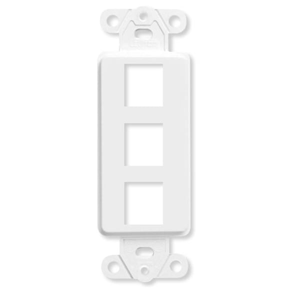LV41643x-LV41643W QuickPort Decora Insert, 3 Port, White