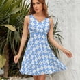 thumbnail image 7 of Heel Glitter Argyle Dress Summer Street Style Dresses Female Sleeveless Printed Sundress, 7 of 7
