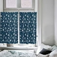 thumbnail image 4 of Navy Blue Christmas Trees Kitchen Curtains 54 Inches Long, Winter Xmas Pine Snowflake Rod Pocket Window Curtains Panels for Bedroom/Bathroom/Nursery, Light Filtering Treatment Curtains Drapes 42"x54", 4 of 5