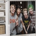 thumbnail image 5 of 5 Seconds of Summer 5Sos 4PCS Bathroom Sets Shower Curtain Sets with Toilet Lid Cover, U-Shaped Mat And Bath Mat, 5 of 8