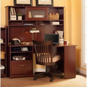 Bush Furniture Birmingham 60 Quot Desk With Hutch Harvest Cherry