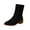 Black, variant on Black Ladies Casual Boots Thick Sole Round Toe Lace Up Design For Winter Walking