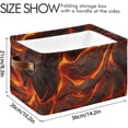thumbnail image 3 of Coolnut Lava Textures Storage Bins Foldable Canvas Fabric Storage Basket with Handles for Organizing, Large Storage Baskets for Shelves Closet Decor Gifts, 3 of 7