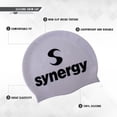 thumbnail image 2 of Synergy Silicone Swim Caps 3-Pack (Black/Blue/Silver BL 3-Pack), 2 of 6