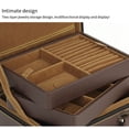 thumbnail image 2 of Qarigey Caja de almacenamiento de 2 capas, cajas de cuero, colgante, collar, cadena, pulsera, caja, organizador de gran capacidad para el hogar Ropa, zapatos y accesorios Miscelánea Qarigey AP016374-01, 2 of 6