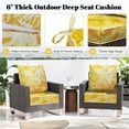 thumbnail image 6 of 6" Thick Outdoor Deep Seat Cushion, 24" x 24" High-Resilience Outdoor Chair Cushions with Removable Cover, Waterproof & Fade-Resistant Replacement for Patio Furniture, 6 of 8