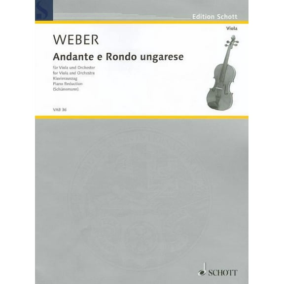Andante and Rondo Ungarese: Viola and Piano, (Paperback)