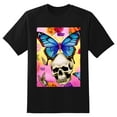 thumbnail image 2 of Plus Size Shirt for Women Black Tops for Women Short Sleeves Shirt for Women Butterfly And Skeleton T Shirt Crewneck Shirt for Women XL, 2 of 5