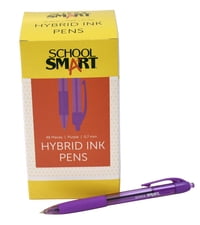 Pack of 12 School Smart Round Stick Pen Purple Medium Tip Pack of 12 School Smart Round Stick Pen Purple Medium Tip