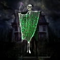 thumbnail image 4 of HomeKingdee Halloween Decorations Outdoor, Hanging Light Ghost Spooky Skeletons Decor Supplies, Luminous Skull Ghost Pendant Haunted Creepy House Halloween Flying Decoration, 4 of 6
