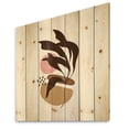 thumbnail image 2 of Designart 'Abstract Plants With Elementary Shapes' Modern Print on Natural Pine Wood, 2 of 5