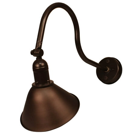 Adjule Metal Bronze Gooseneck Sign Light