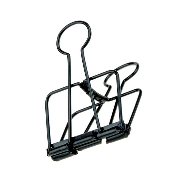 Wweixi 20 Pieces Paper Clip Hallow Electroplated Unfading Solid Color Replacement Home School Office Clips Desk Organizer Black 32mm