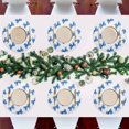 thumbnail image 4 of 15 Inch Round Grid Plate Mats Heat Non-Slip Resistant PVC Placemats for Kitchen Dining Table Decor Blue Bows Pattern 6PCS, 4 of 5