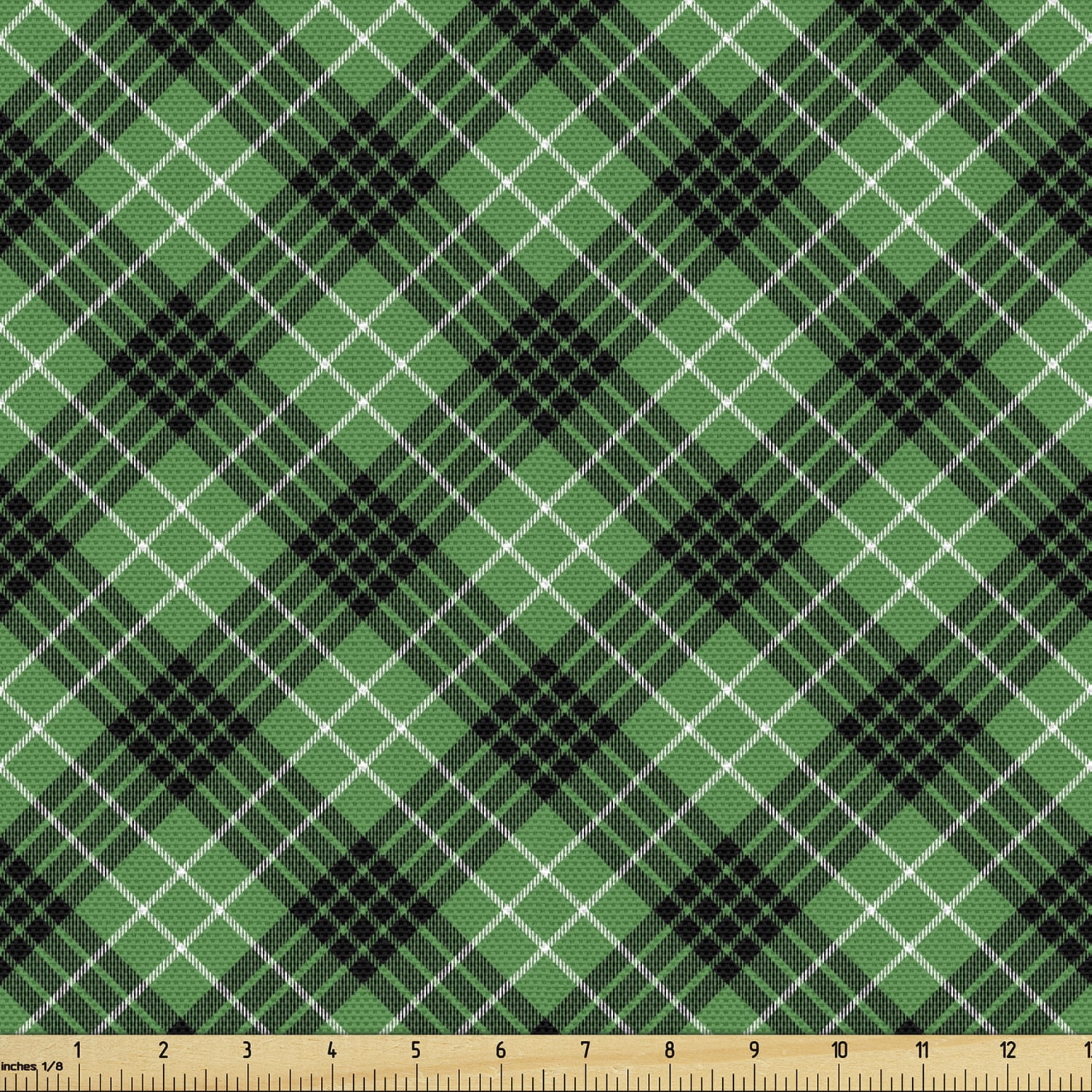 Green And Black Plaid Background