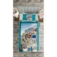 thumbnail image 3 of Ambesonne Greece Quilted Bedspread Set 2 Pcs, Window Old Shutters, Twin Size, Multicolor, 3 of 3