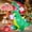 Santa Claus Dinosaur, variant on Adnoom 10FT Christmas Gingerbread House-shaped Arch Inflatables, Outdoor Decorations with LED Lights, Blow up Archway with Santa Gingerbread Man, Yard Decorations for Lawn Garden Holiday Party