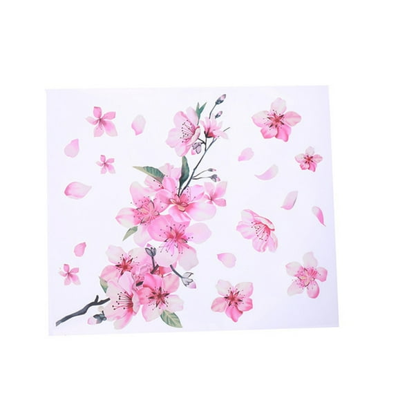 ZPAQI Car Pink Cherry Blossom Art Decal Pink