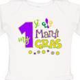 thumbnail image 4 of Inktastic My 1st Mardi Gras with Dots Boys or Girls Long Sleeve Baby Bodysuit, 4 of 5